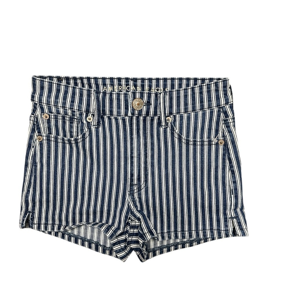 American Eagle - EC - Striped Denim Shorts